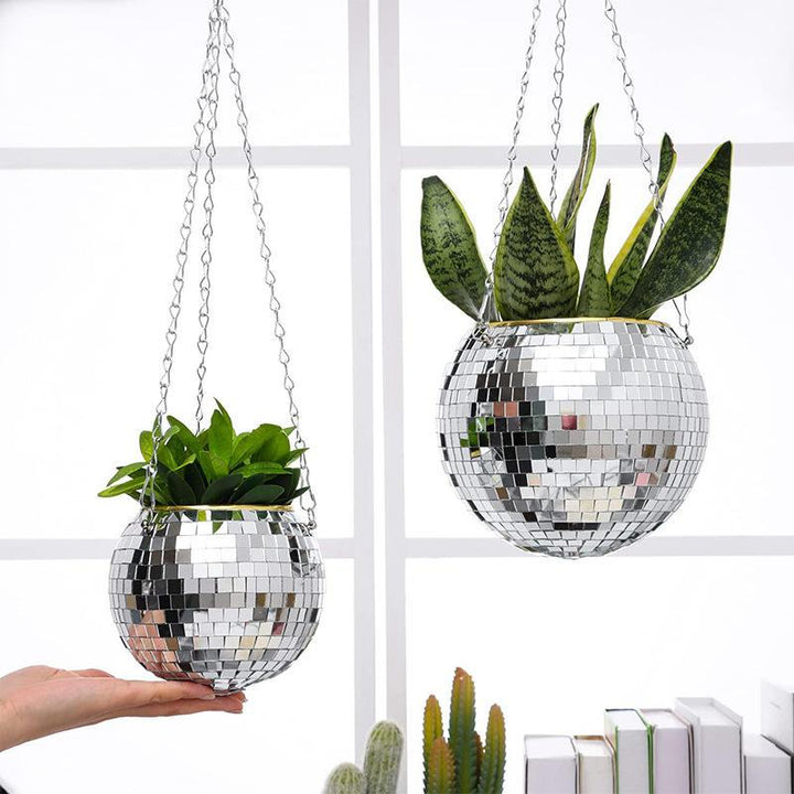 Disco Ball Hanging Planter