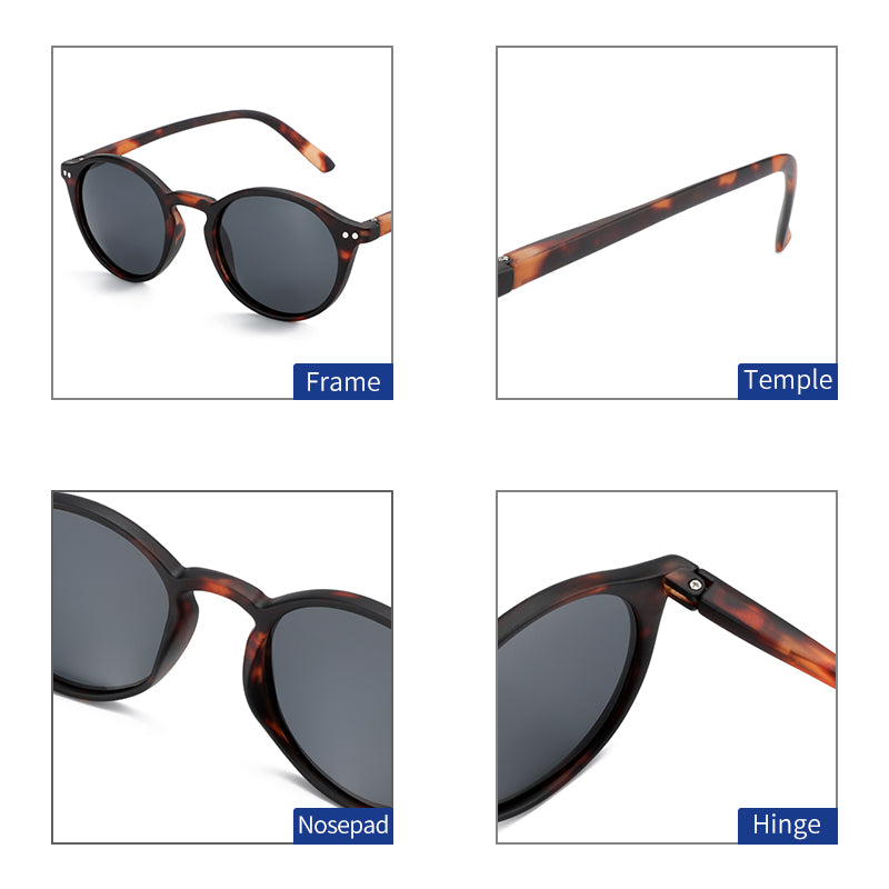 Retro Round Polarized Sunglasses for Men & Women