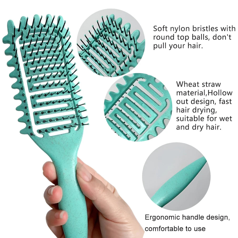 3-in-1 Curl Define Detangling Brush for Curly, Thick, and Straight Hair