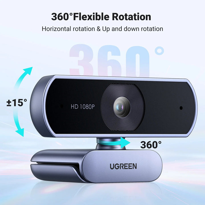 1080P HD Mini Webcam with Dual Microphones