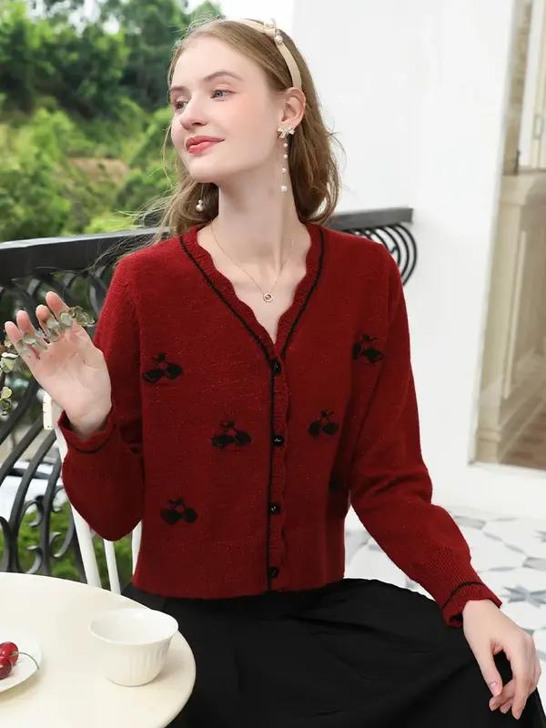 V-neck Casual Knitted Cardigan