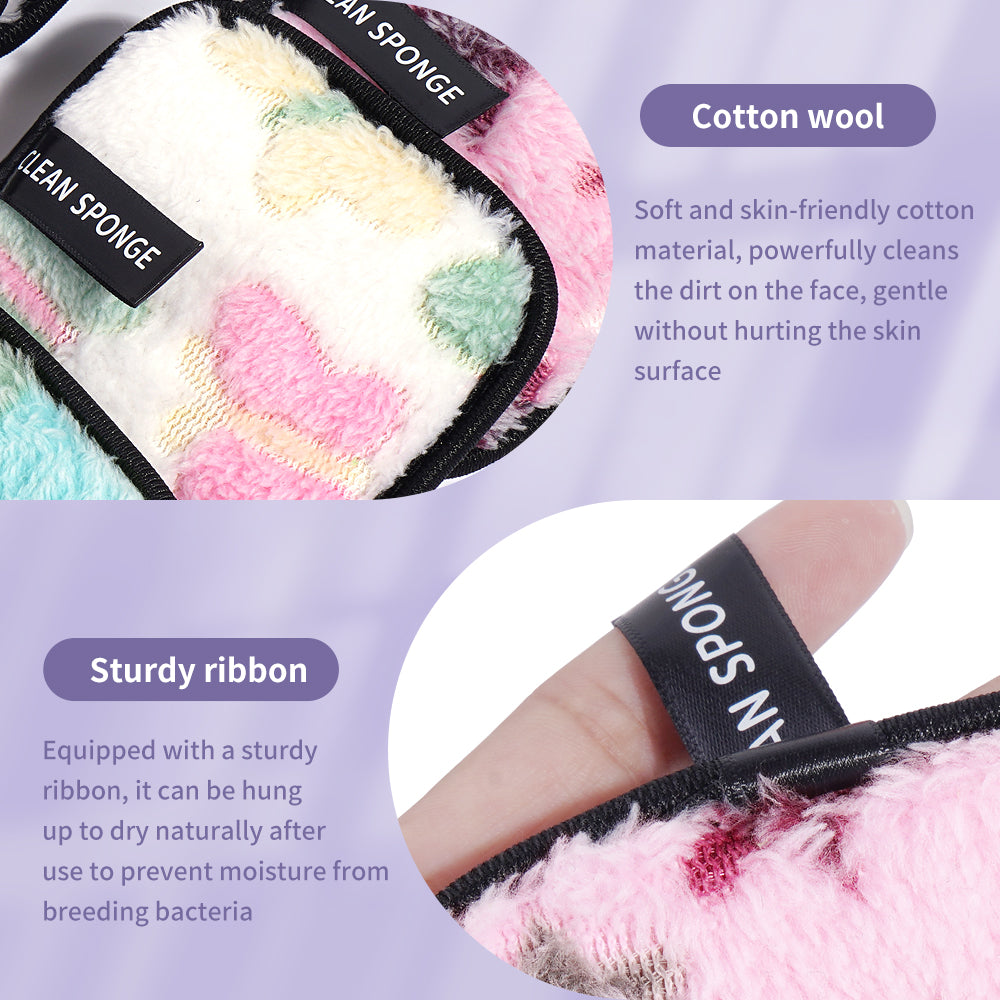 Washable Microfiber Makeup Remover Puff Towel