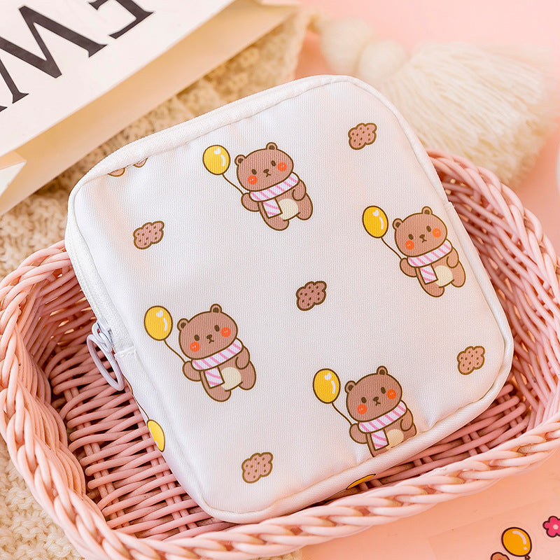 Kawaii Bear-Themed Multi-Use Organizer for Cosmetics and Sanitary Products