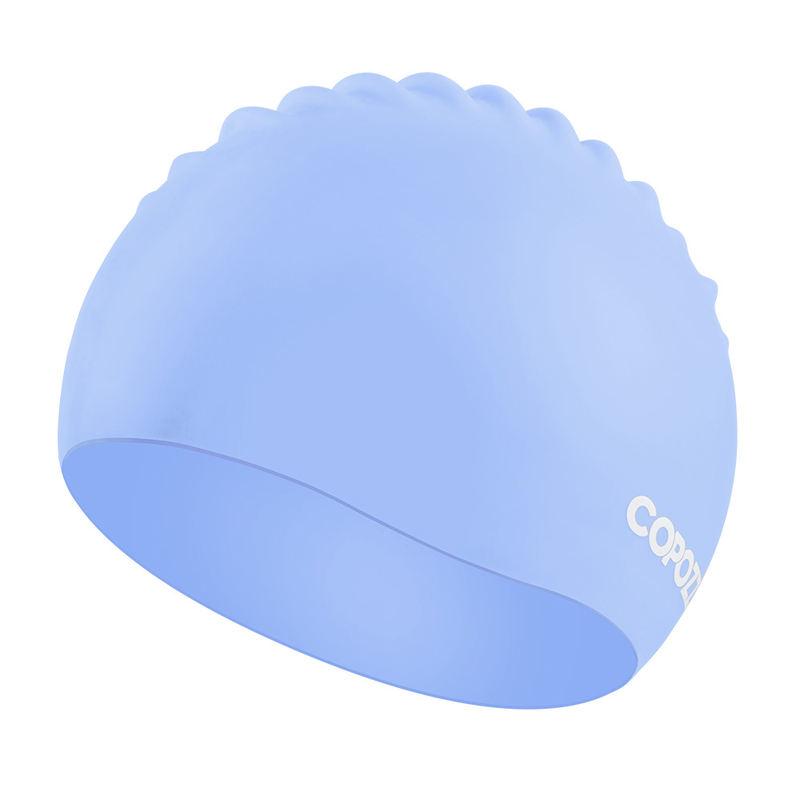 Waterproof Silicone Swim Cap for Long Hair with Ear Protection