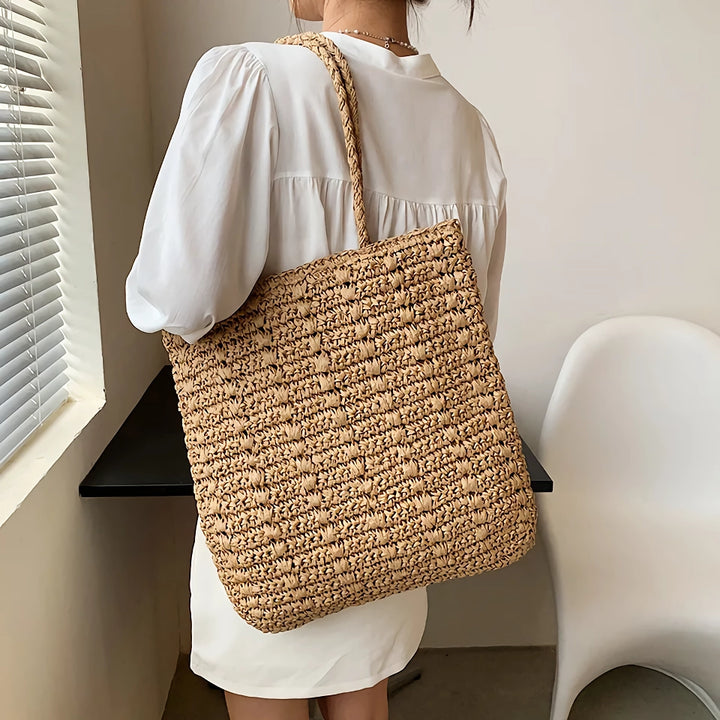 Summer Straw Tote Bag