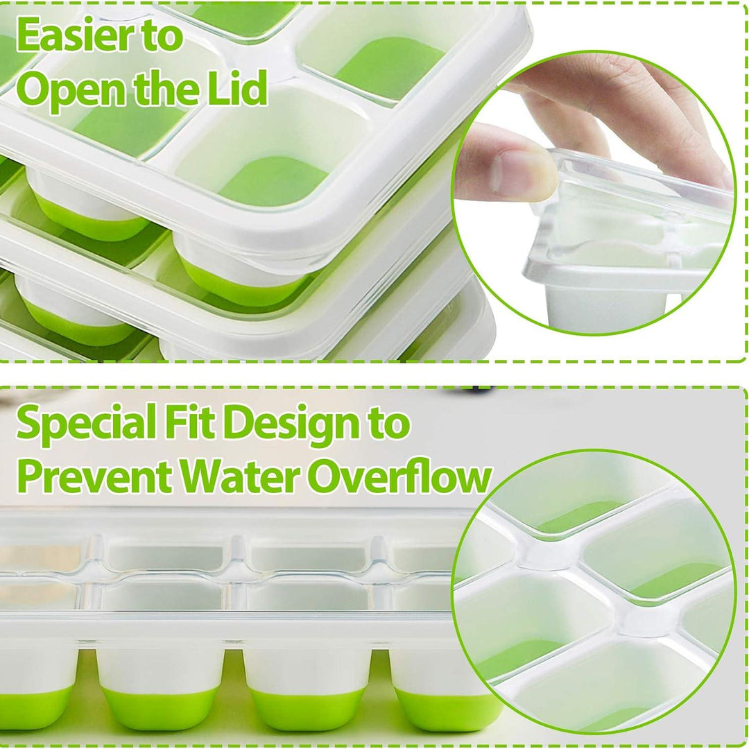 Multi-Purpose Silicone Ice Cube Tray with Lid