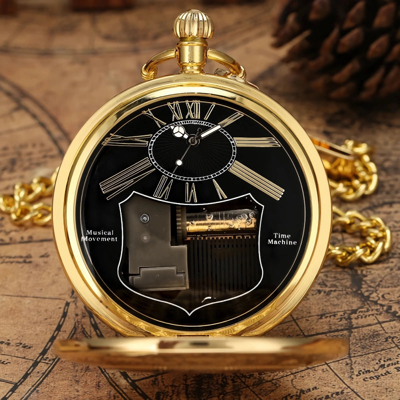 Musical Pocket Watch with Roman Numerals