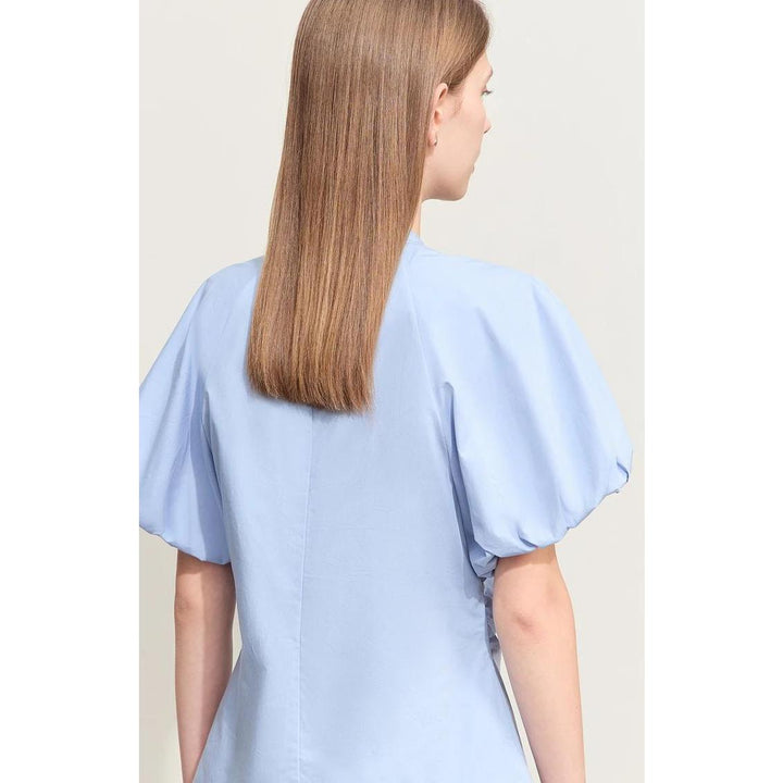 Summer Elegance Lantern Sleeve Blouse