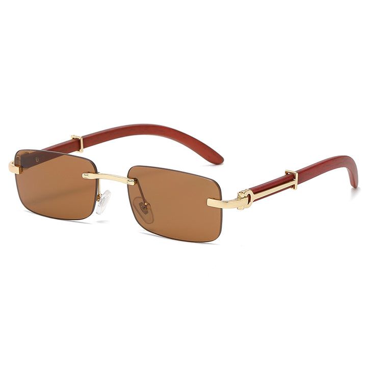 Retro Wooden Frame Sunglasses