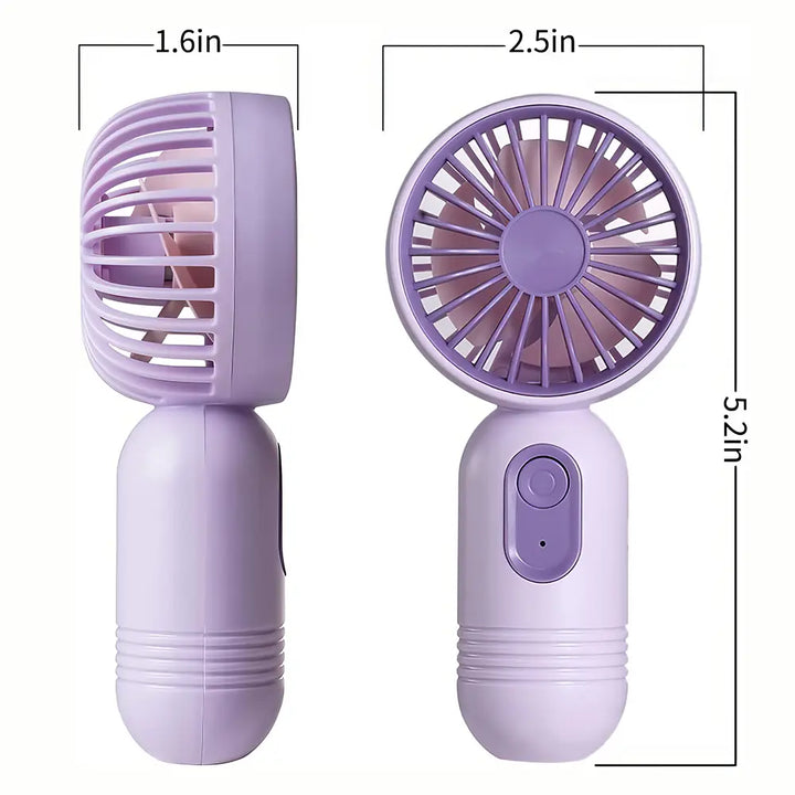 USB Rechargeable Mini Portable Fan With 3 Speeds