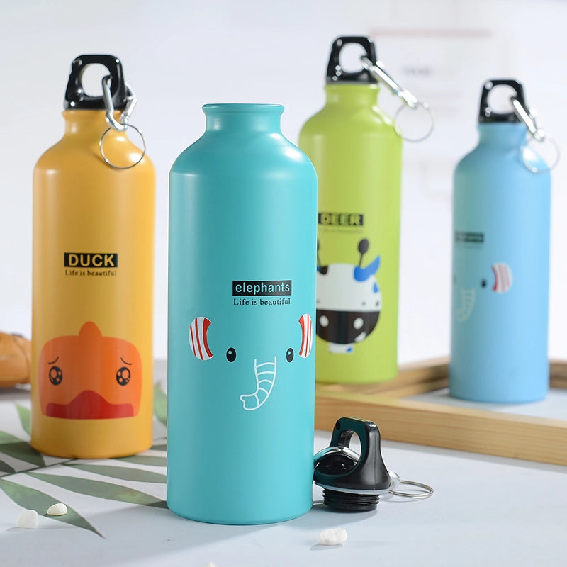 Portable 500ml Aluminum Alloy Water Bottle for Camping and Cycling