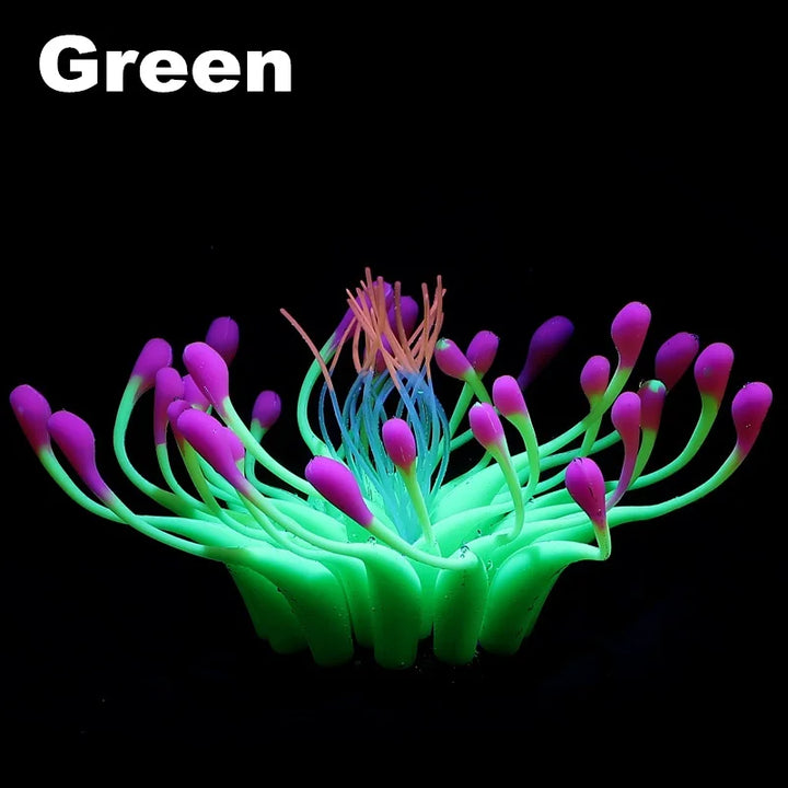 Aquarium Glowing Coral Effect Silicone Decoration