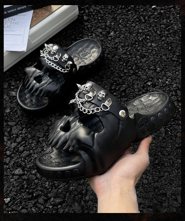 Home Thick-soled Non-slip Skull Slippers