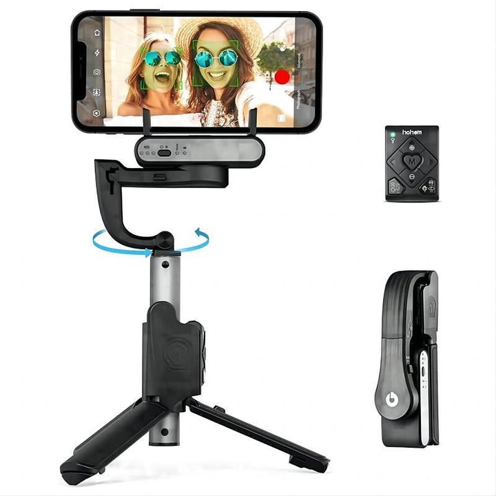 Multi-Function Smartphone Gimbal Stabilizer with Selfie Stick, Tripod & Remote Control