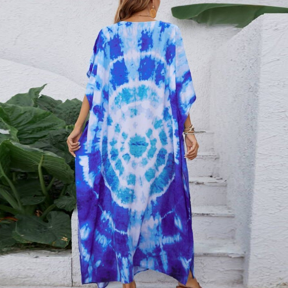 European And American Beach Cover-up Print Holiday Robe