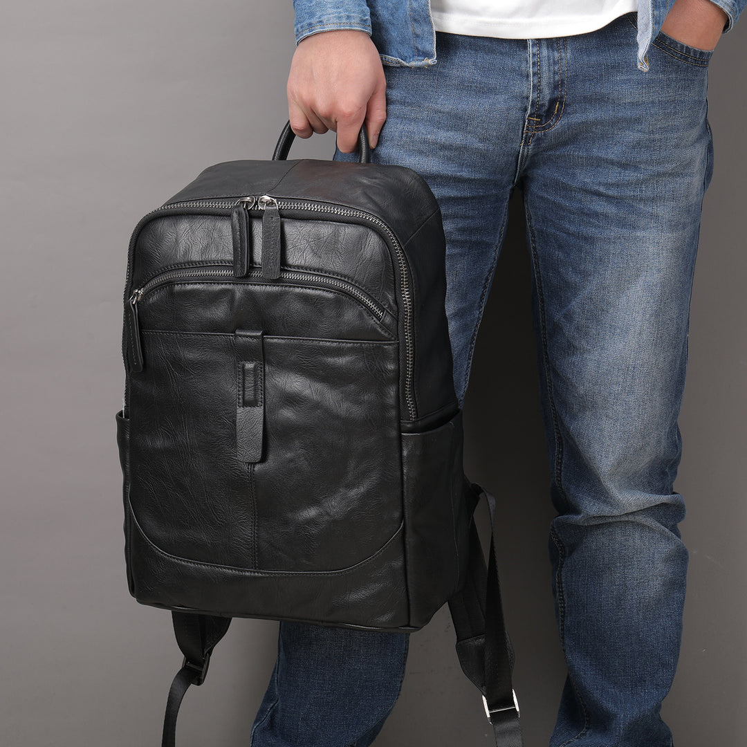 Genuine Leather Simple Travel Business Leisure Large Capacity Computer Bag