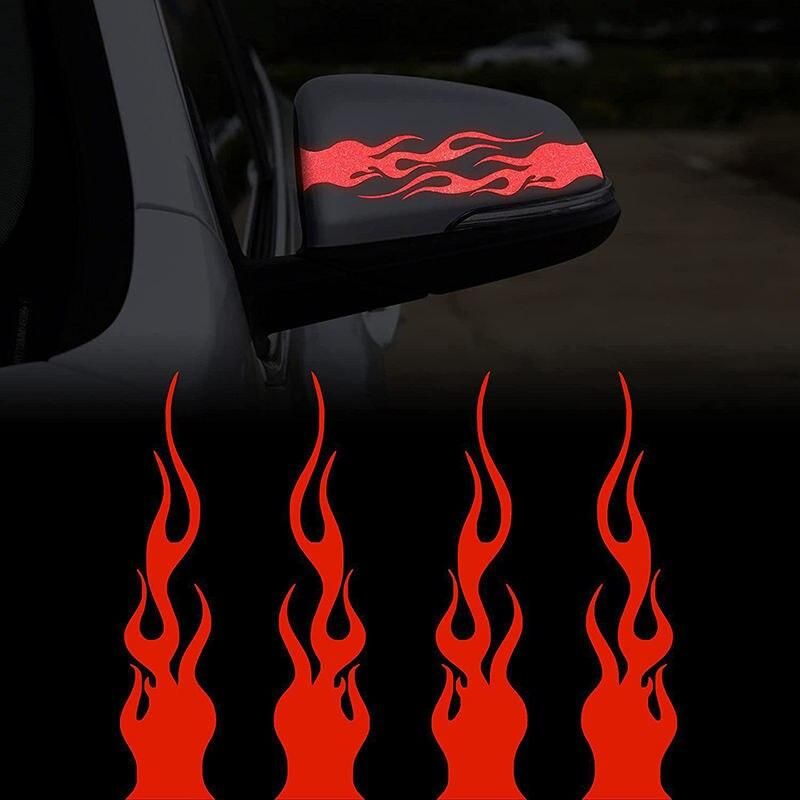 Flame Design Reflective Safety Tape for Cars and Motorcycles