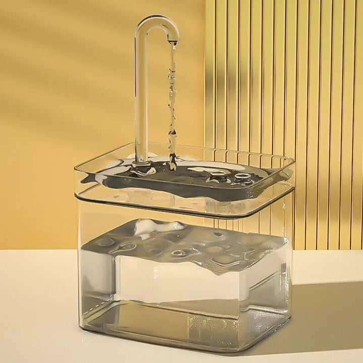 USB-Powered Transparent Pet Water Fountain with Auto Filter