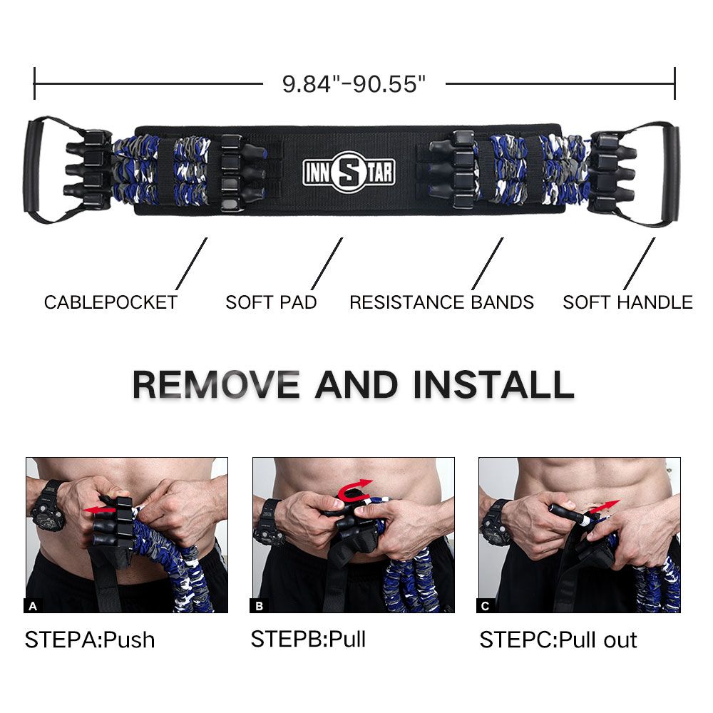 Adjustable Resistance Training Band Set for Full Body Workout