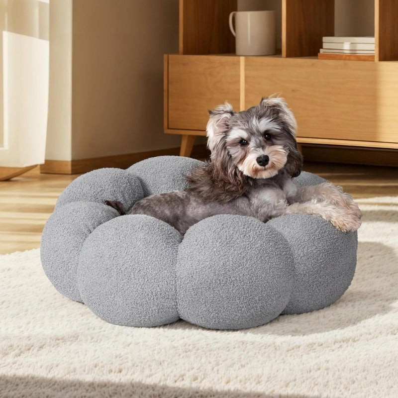 Calming Flower Dog Bed for Medium Dogs