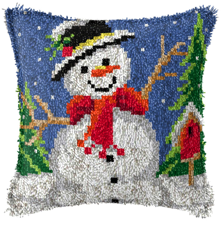 Diy Handmade Christmas Cushion Wool Embroidered Pillow Material Package