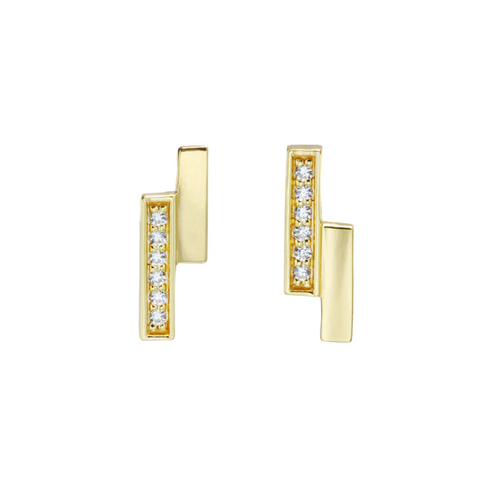 Geometric Zircon Anti Allergy Earrings