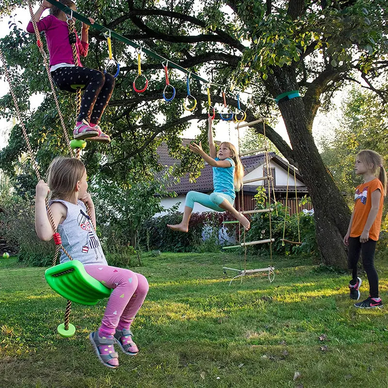 Kids Adjustable Gymnastic Ring Swing for Outdoor Fun