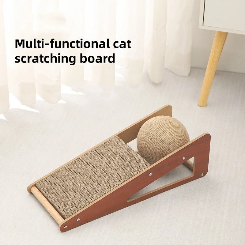 Detachable Cat Scratching Board with Sisal Rope Ball