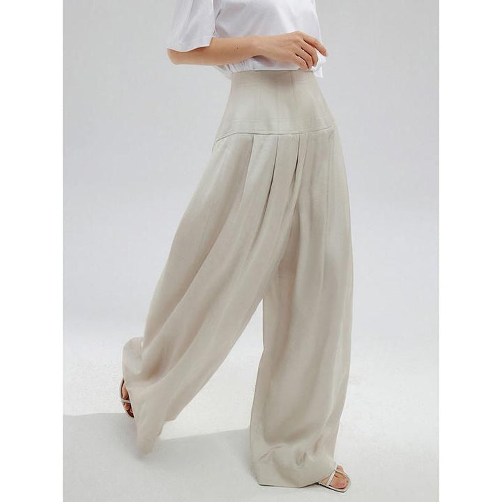 High Waist Wide Leg Casual Trousers for Women