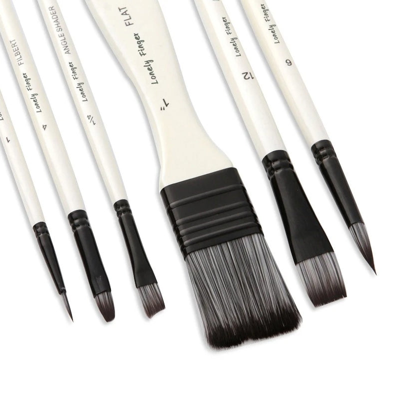 10pcs Paint Brush Set with Cloth Bag for Acrylic, Watercolor, Oil, and Gouache Painting