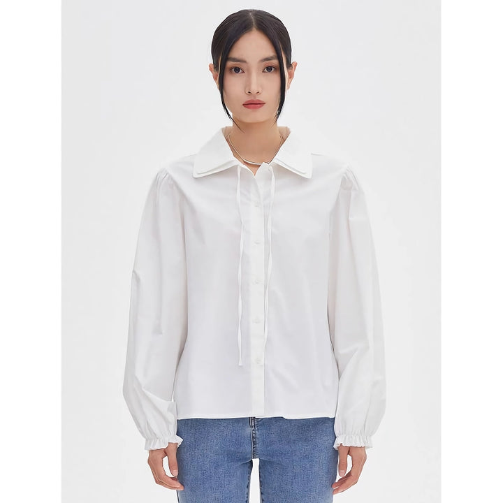 Spring Casual Bubble Sleeve Blouse for Women