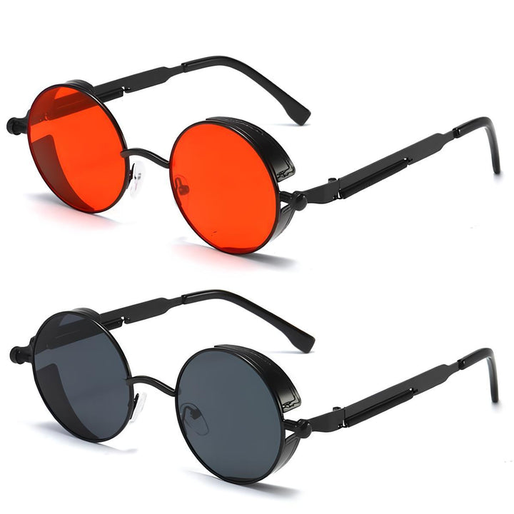 Round Metal Steampunk Sunglasses