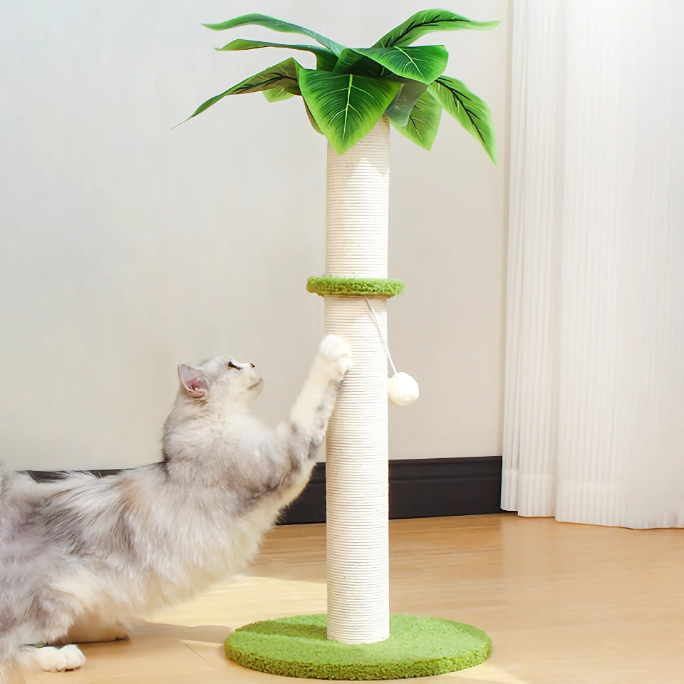 Interactive Cat Scratching Post with Hanging Balls - Sisal Cat Toy