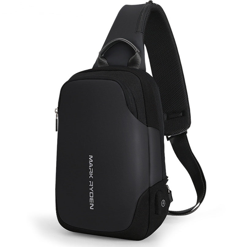 Chest bag USB anti-theft men's chest bag