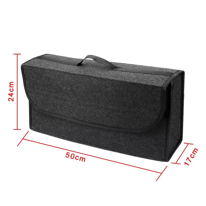 Foldable Car Trunk Organizer with Anti-Slip Velcro Bottom