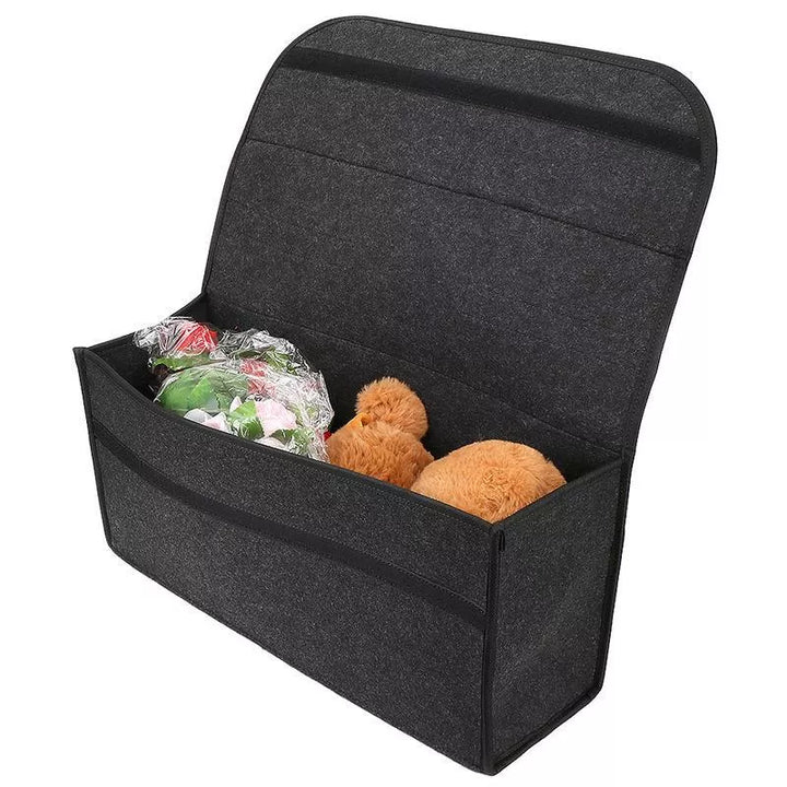 Foldable Car Trunk Organizer with Anti-Slip Velcro Bottom