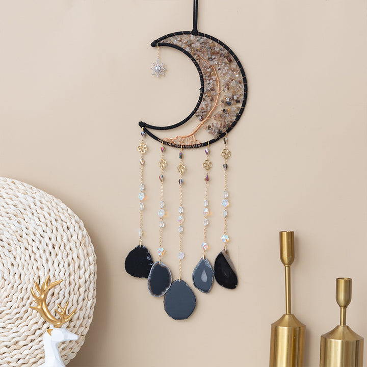 Natural Agate Crystal Crushed Stone Dream Catcher