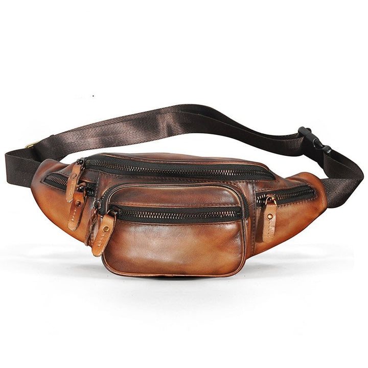 Leather Shoulder Messenger Bag Retro Large Capacity