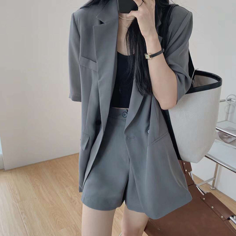 Suit Jacket Shorts Suit Casual Loose Two-piece Suit Women