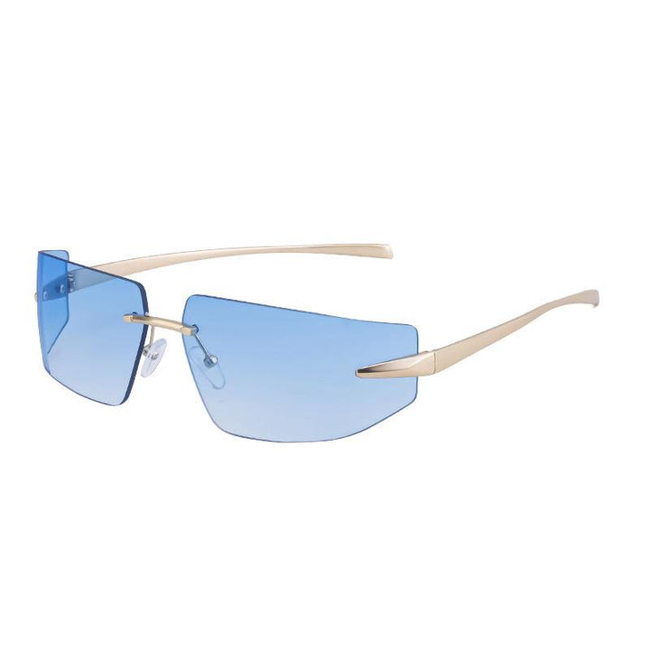 Luxury Rimless Rectangular Sunglasses