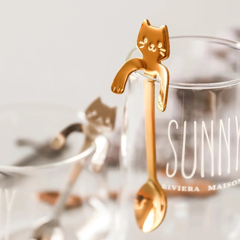 Cute Cat-Shaped Stainless Steel Teaspoon