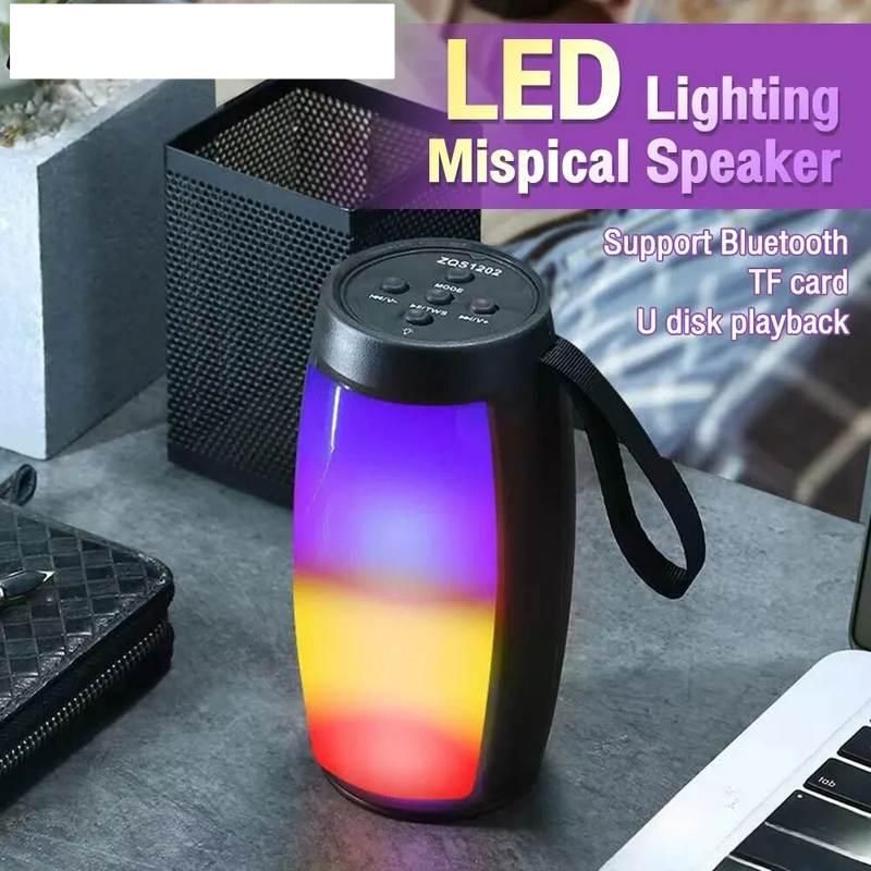 Wireless Bluetooth Speaker with LED Lights and Powerful Bass
