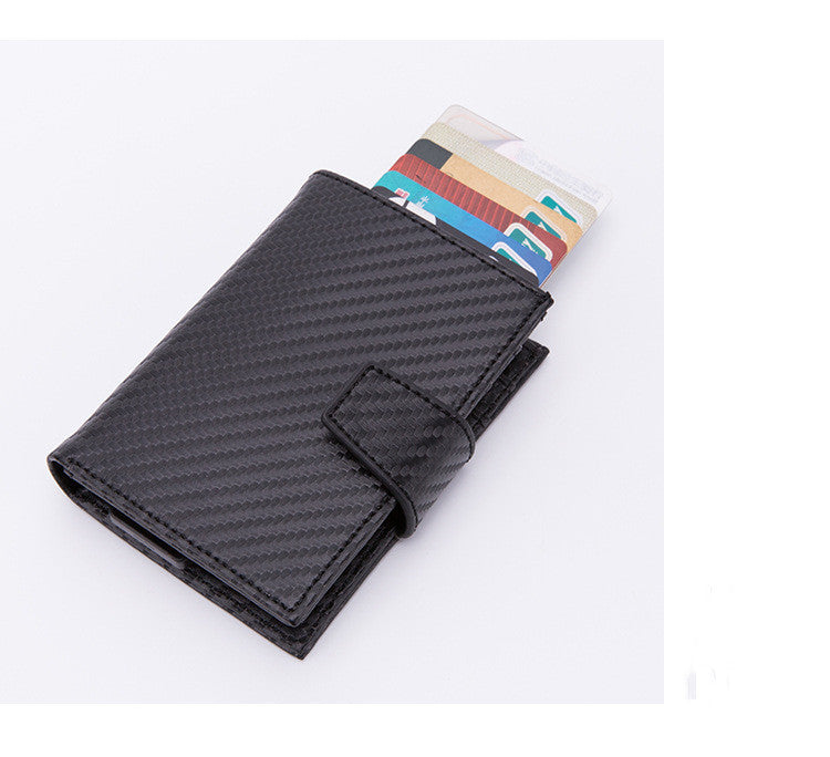 Anti-theft brush aluminum change wallet