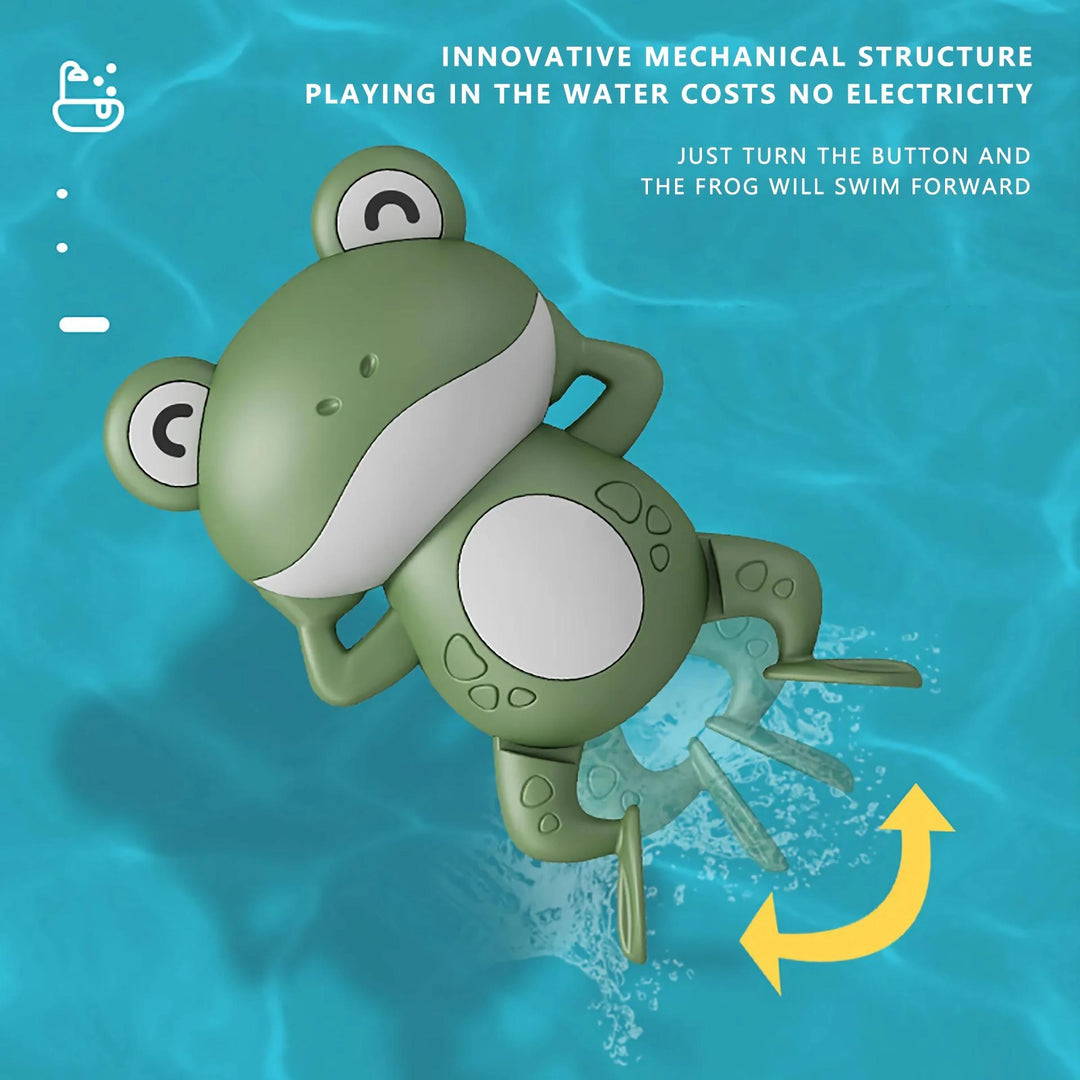 Cute Frog Clockwork Baby Bath Toy