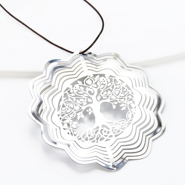 Rotating Tree of Life Wind Spinner Pendant