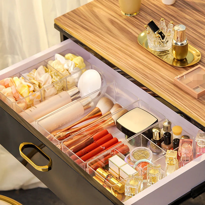 Clear Acrylic Makeup Organizer with Drawers – Lipstick and Cosmetic Storage Box