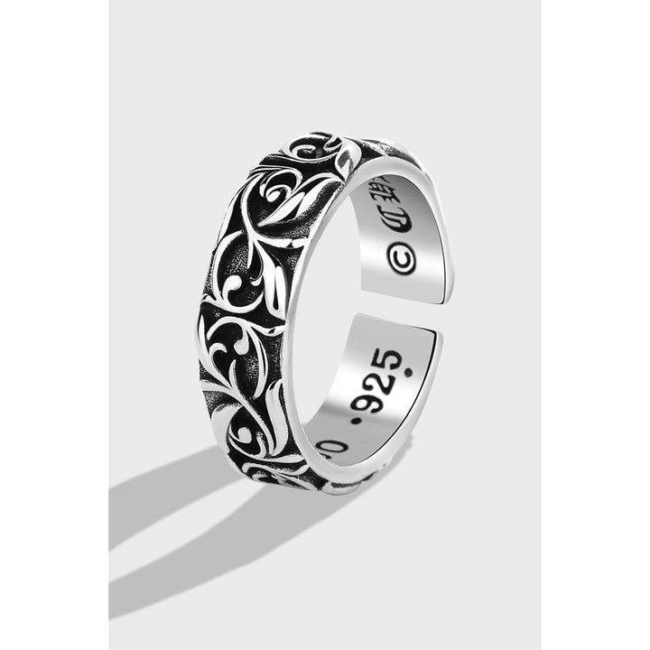 S925 Sterling Silver Vintage Eternal Rattan Ring For Men