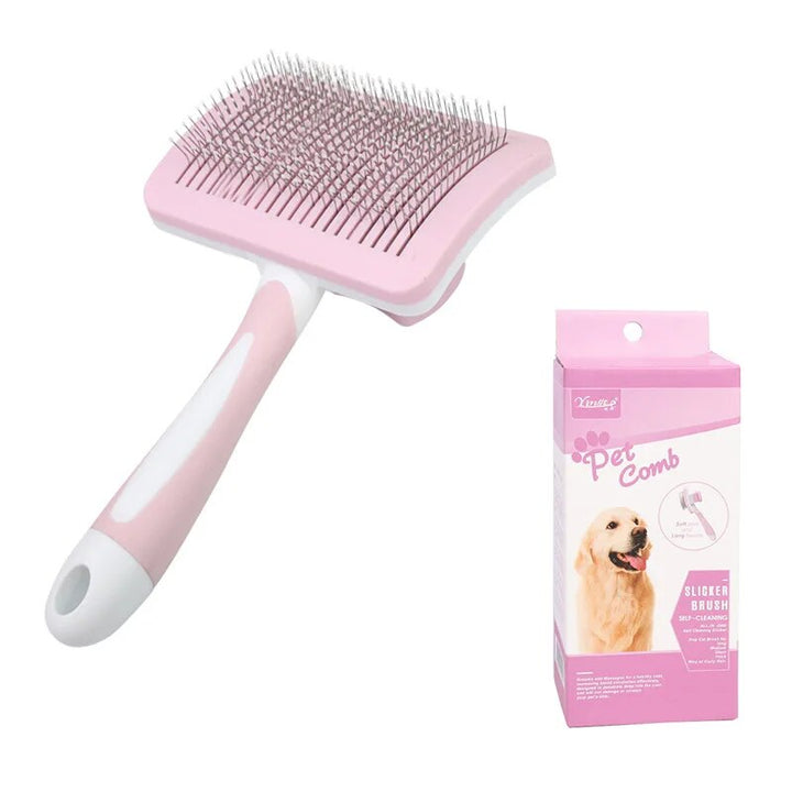 Self-Cleaning Cat Brush Pet Hair Comb: Grooming Essential for Happy Pets