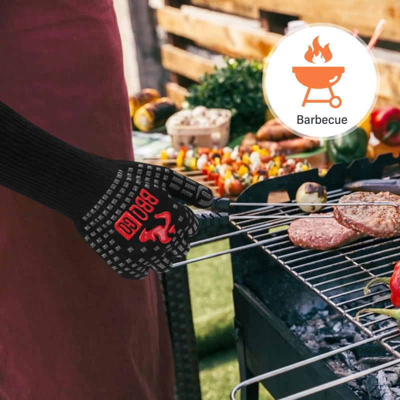 14-inch Extreme Heat Resistant BBQ Grill Gloves