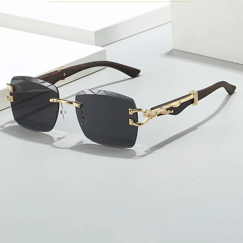 Luxury Rectangle Sunglasses with Gradient Lenses